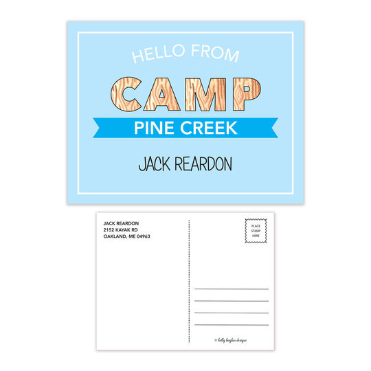 Camp Letters Flat Postcards